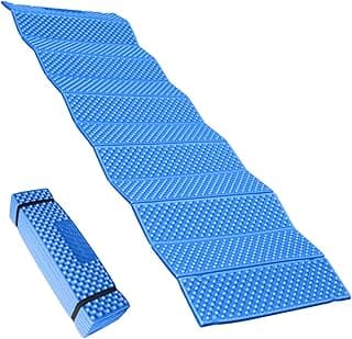 Colchonete de camping dobrável azul para acampamento ao ar livre