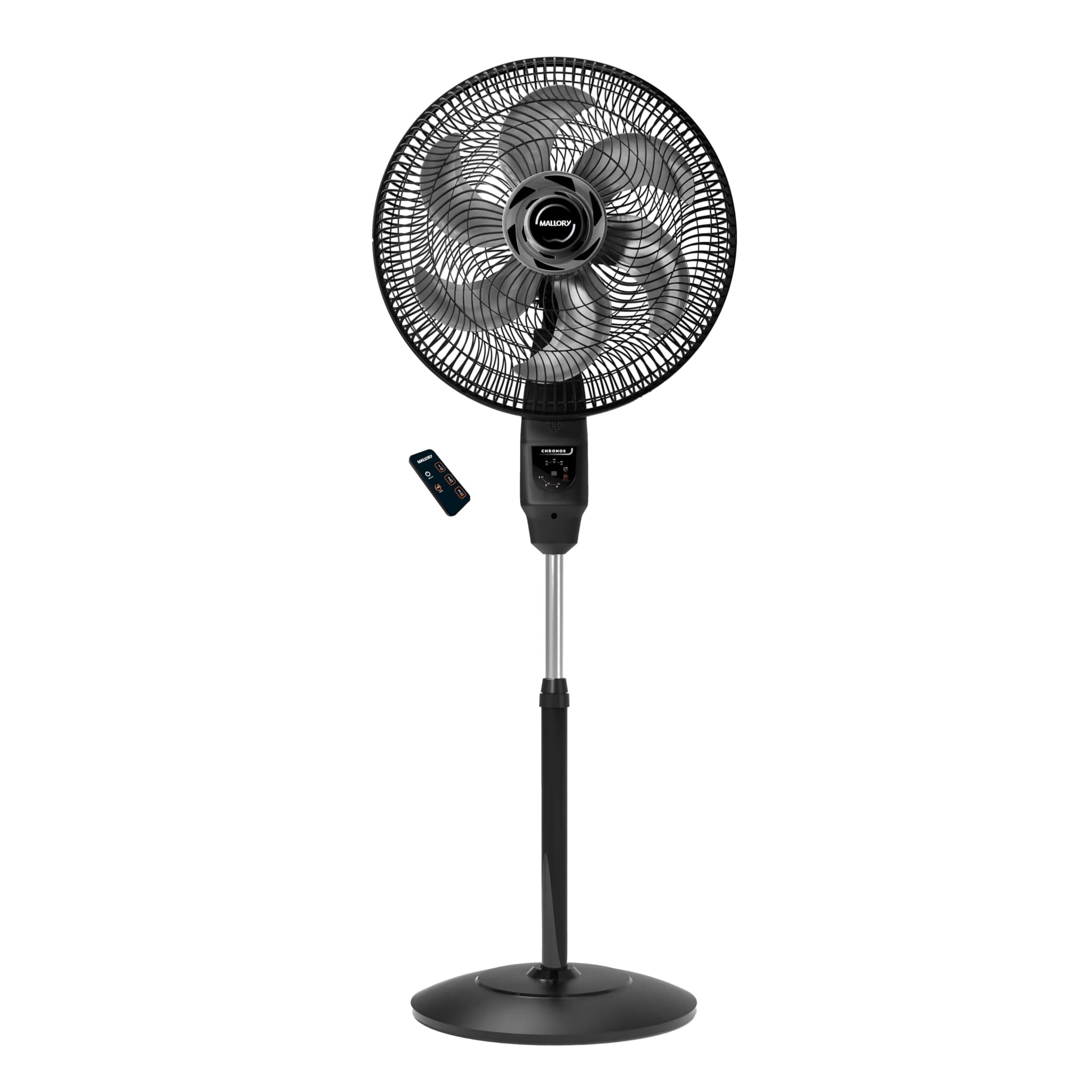 Ventilador de Coluna Mallory Chronos 140W, Silencioso, Com Controle Remoto, Hélice de 6 pás, Auto Desligamento Programável de até 7 Horas- PR – GR - 220V