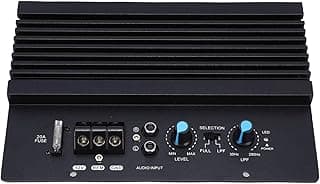 Amplificador de subwoofer automotivo 12V 600W GOWENIC com controles e botões rotulados