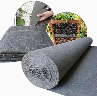 Manta de drenagem geotêxtil bidim cinza para jardim, rolo desdobrado