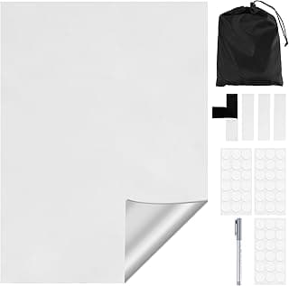 Cortinas blackout para quarto 142 cm x 192 cm, persianas blackout 100% blackout, persianas blackout portáteis com 20 conjuntos de adesivos, cortadas em qualquer tamanho para melhor proteção, quarto