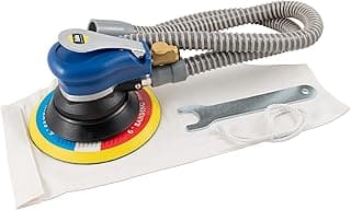 Lixadeira pneumática com aspirador de 6 polegadas com disco de polimento multicolorido