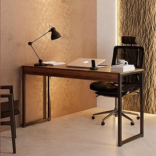 Mesa Escrivaninha para Escritório Industrial Desk 90 Marrom