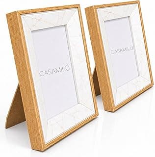 Kit 2 Porta Retrato MDF 15x20 CASAMILU Travertino Clean MM | Inspiração Stone Premium Elegante Sofisticado Decorativo Moderno Minimalista Clássico Resistente Presente Criativo para Sala Quarto Escritório