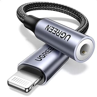 Adaptador de fone de ouvido UGREEN para Lightning com conector de 3,5 mm, prata metálica