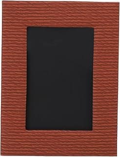 Porta-retratos de couro marrom para foto de 6x4 polegadas