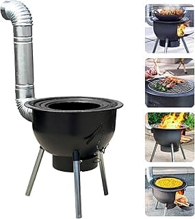 Fogão multifuncional a lenha com churrasqueira, grande fogão portátil de foguete para cozinhar ao ar livre/quintal, fogão de madeira chinês, suprimentos de vida fora da grade