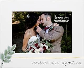 Porta-retrato MDF Favorite Day da Pavilion Gift Company, moldura para foto de casamento, citação romântica.