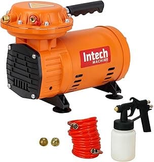 Compresor de ar Intech Machine 450W, com acessórios, fundo branco