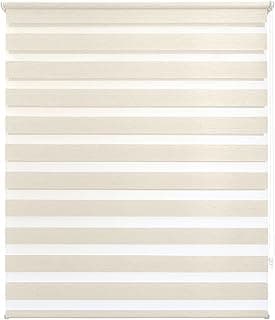 Zebra Persiana Rolo Dupla 120x160cm Bege Linho Evolux