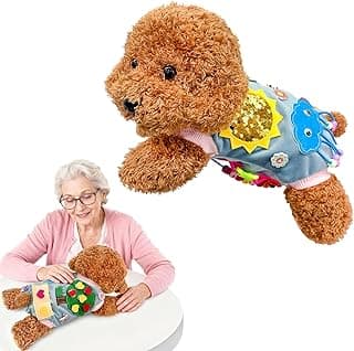Cobertor Fidget para adultos com demência, cobertor sensorial para idosos, atividades para Alzheimer, presente confortável para pacientes com demência e alívio da ansiedade