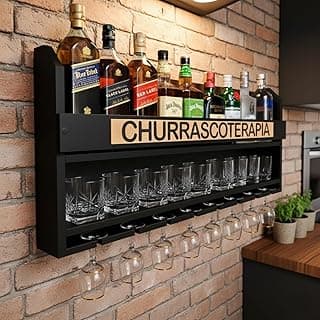 Barzinho Bar Adega Parede MDF: Estilo funcional para churrasco perfeito!"