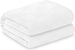 Linteum Textile Supply Cobertor hospitalar institucional sem obstáculos 74 x 100 — durável, leve e comprimido — ideal para instalações de saúde, casas de repouso e abrigos, 1 pacote (branco)