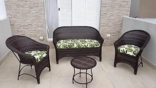 Conjunto De Sofá E Poltronas, Area Externa, Jardim, Varanda, Bali Fino (Argila)