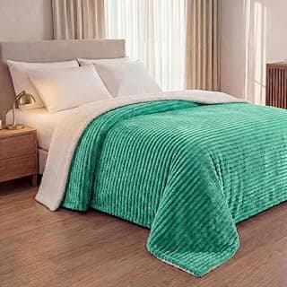 Cobertor Casal Grosso 2,20x1,80 Sherpa Pelinho(Verde)