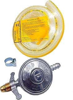 Kit regulador de gás com mangueira e registro para botijão de cozinha