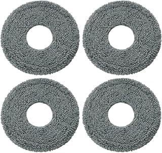 Kit mop refil pano esfregão compatível com aspirador de pó robô Xiaomi S10+ S20+ X10+ X20+ Pro Max Vacuum Pro (4 unidades)