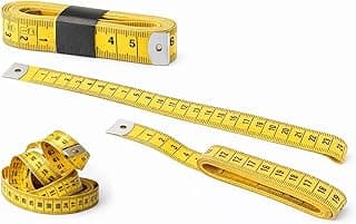 Kit com 2 Fitas Métricas Fibra de Vidro Flexíveis de 150 cm – Fita de Alfaiate Enrolável para Costura, Artesanato e Medidas Corporais