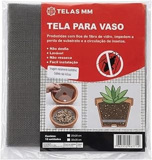Tela de drenagem para vasos grandes" 30x30cm c/10 pç