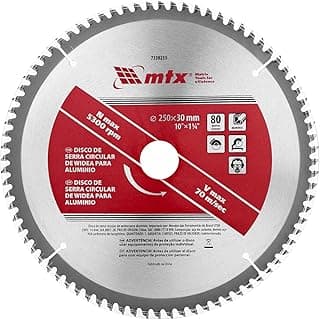 Mtx Disco De Serra Circular De Widea Para Aluminio 250 Mm 10 F30