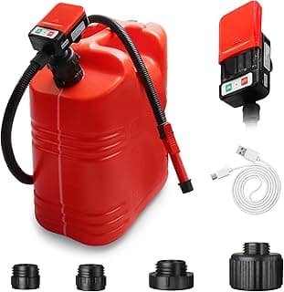 Bomba de transferência de combustível elétrica vermelha com kit de acessórios