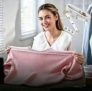 Fita métrica de fibra de vidro flexível: 150 cm/60 polegadas, dupla face, fita durável para medidas do corpo, costura, tecido e design de roupas