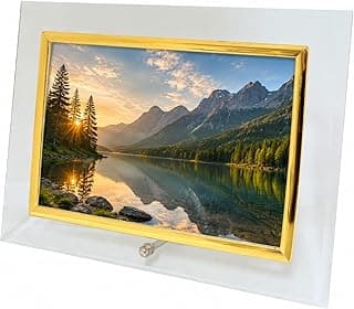 Porta-Retrato de Vidro para Foto 10x15 cm - Moldura Elegante para Fotos- Ideal para Mesa Estante ou Decoração de Ambientes