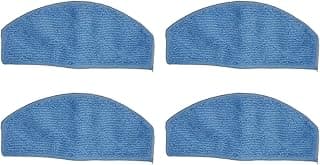 Quatro almofadas de substituição para aspirador de pó robô Laresar Evol 3, cor azul claro, em embalagem.
