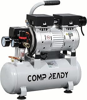 Compressor de Ar Portátil de 2 Galões, 0,75 Hp, 1,7 Cfm A 90 Psi, 60 Db, Ultra Silencioso, Sem Óleo