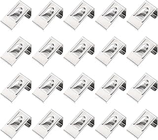 20 ganchos de mola prata para molduras de fotos, fixadores metálicos para pendurar quadros