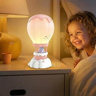 Luminária Infantil Balãozinho ROSA de Mesa Led Recarregável sem Fio CASAMILU | Abajur Dimerizável Portátil, Luz Noturna Infantil para Quarto Bebê, Criança, Amamentação e Presente Criativo