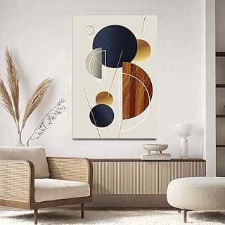 Quadro Decorativo Geométrico Marrom 40x60 para Sala, Quarto ou Hall