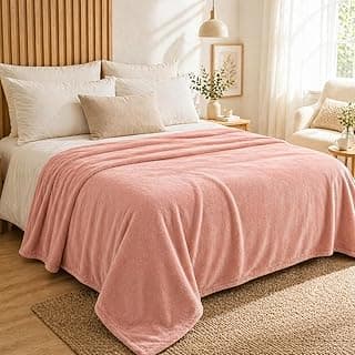 Cobertor rosa de microfibra para cama de casal, toque aveludado, antialérgico, dupla face, confortável.