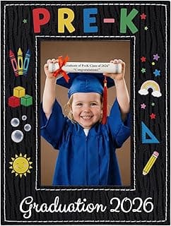 SICOHOME Presentes de formatura PreK – Porta-retrato pré-escolar pré-escolar 2026, pré-escolar, pré-escolar, formatura, pré-escolar, para crianças, meninos, meninas, filhas, estudantes