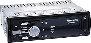 Rádio MP3, 3 Cores de Iluminação, E-Tech Imports, Car_Audio_Or_Theater, Prata, Padrão 1 Din