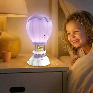 Luminária Infantil Balãozinho LILÁS de Mesa Led Recarregável sem Fio CASAMILU | Abajur Dimerizável Portátil, Luz Noturna Infantil para Quarto Bebê, Criança, Amamentação e Presente Criativo