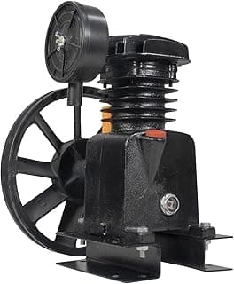 Compressor Schulz CSV10 preto com roda de metal e botão vermelho