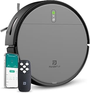 Robô aspirador de pó inteligente Panda Plus AMG-R1 com controle remoto e smartphone