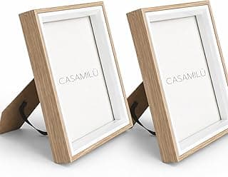 Kit 2 Porta Retrato Madeira MDF 10x15 CASAMILU Garden Cristal PP | Inspiração Premium Elegante Sofisticado Decorativo Moderno Minimalista Clássico Resistente Presente Criativo Decoração Sala Quarto Escritório