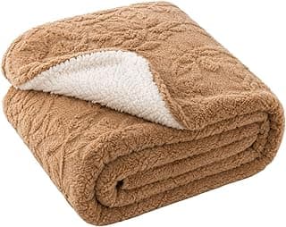 Cobertor sherpa casal jacquard dupla face cáqui dobrado