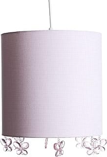 Lustre Tubular Borboleta Rosa Quarto Bebê Infantil Menina