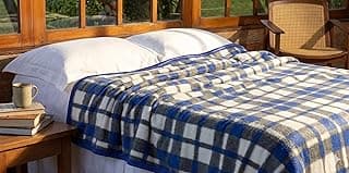 Cobertor Boa Noite Guaratinguetá Casal Xadrez 220x180cm Aveludado (Azul royal)