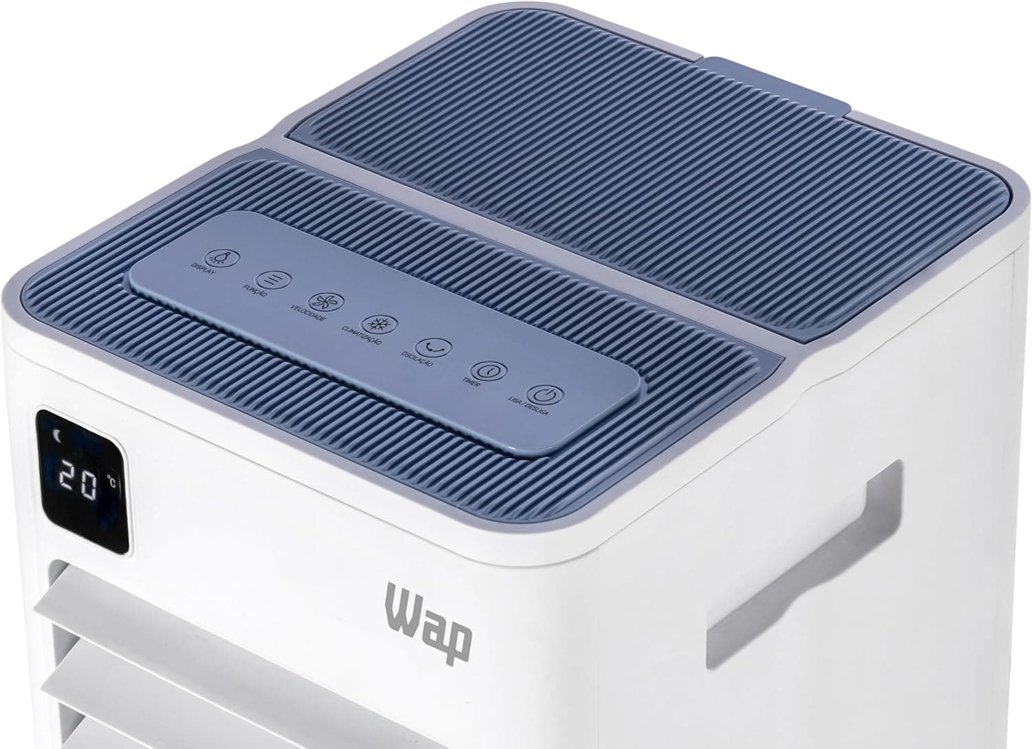 WAP Climatizador de Ar Torre CONTROL DIGITAL 3 em 1 - Climatiza, Umidifica e Ventila, Painel Touch, Controle Remoto e Blocos para Congelamento 220V