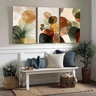 Kit 3 Quadros Decorativos Canvas Abstrato 40x50cm Arte Para Quarto Sala Corredor