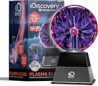 Lâmpada globo de plasma Discovery Kids interativa, luz sensível ao som, estilo mesa, quarto de crianças