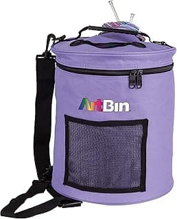 ArtBin Tambor de fio 6807SA, armazenamento portátil de tricô e crochê, [1] sacola de lona de poliéster, pervinca