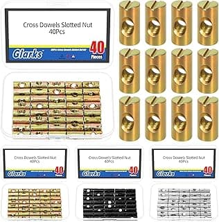 Conjunto de 40 porcas ranhuradas M6 X 20 mm zincadas da marca Glarks