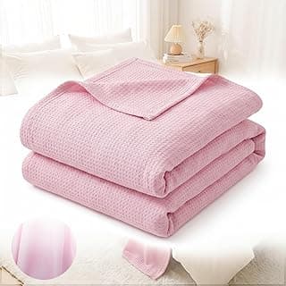 Cobertor refrescante rosa claro 90x100 cm de bambu, leve e respirável, ideal para crianças e bebês