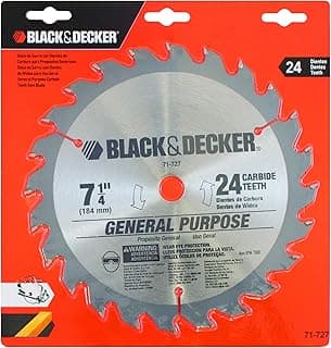 BLACK+DECKER Disco para Serra Circular, com 184mm para Madeiras e Fibras de Vidro, Modelo ‎71727
