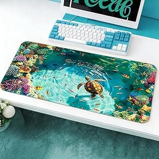 Protetor de mesa antiderrapante à prova d'água para mouse, escrivaninha, escritório, casa, borrão para laptop, 59,9 cm x 30 cm, preto